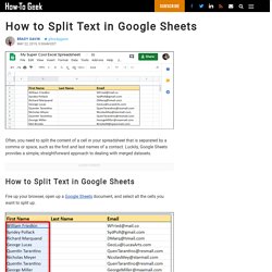 How to Split Text in Google Sheets