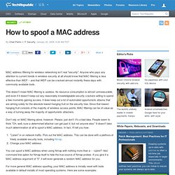 How to spoof a MAC address