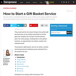 How to Start a Gift Basket Service