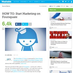 Start Marketing on Foursquare