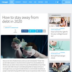 How to stay away from debt in 2020