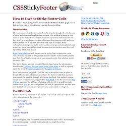 How to Use the Sticky Footer HTML & CSS Code