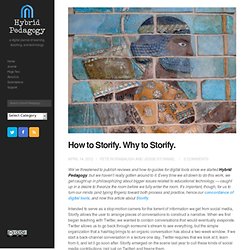 How to Storify. Why to Storify.