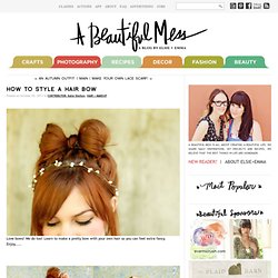 How To Style a Hair Bow - A Beautiful Mess - StumbleUpon