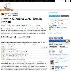 How to Submit a Web Form in Python