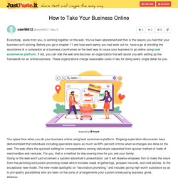 How to Take Your Business Online