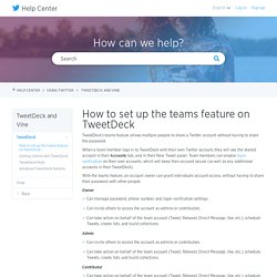How to set up the teams feature on TweetDeck