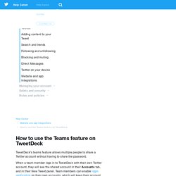 How to use the Teams feature on TweetDeck