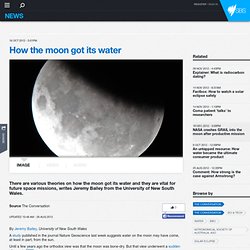 Sci-Tech: Water on the moon