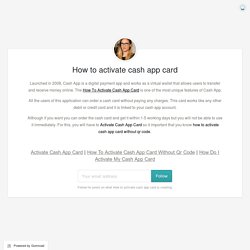 How to activate cash app card