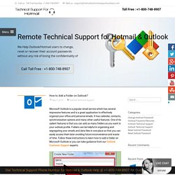How to Add a Folder on Outlook?