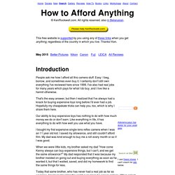 How to Afford Anything