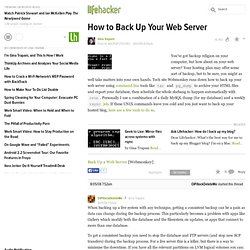 Backup Utilities: How to Back Up Your Web Server