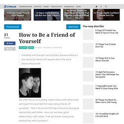 How to be a friend of yourself