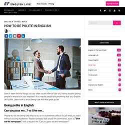 How To be Polite in English