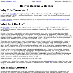 How To Become A Hacker