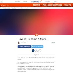 How to become a model