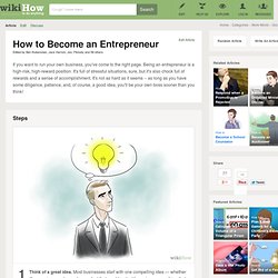 How to Become an Entrepreneur: 6 Steps (with Pictures