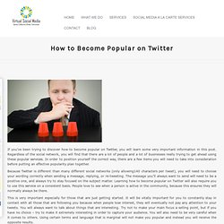 How to Become Popular on Twitter