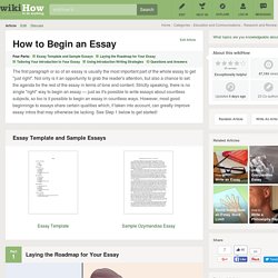 How to Begin an Essay