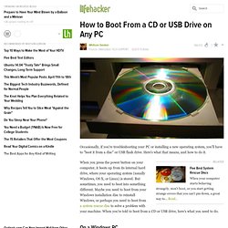 How to Boot From a CD or USB Drive on Any PC