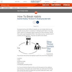 How To Break Habits
