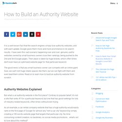 How to Build an Authority Website