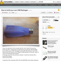 How to build your own USB Keylogger - StumbleUpon