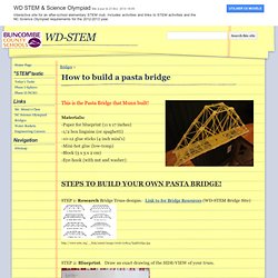 How to build a pasta bridge - WD-STEM
