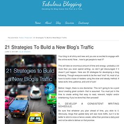 How to Build Traffic to a New Blog