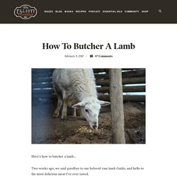 How To Butcher A Lamb