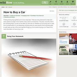 How to Buy a Car