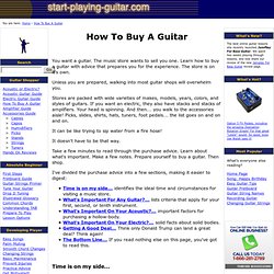 How To Buy A Guitar