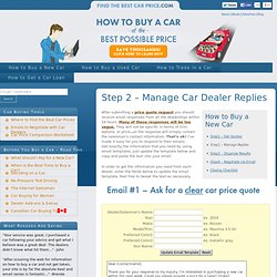 How to Buy a New Car - Step 2