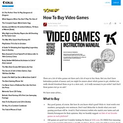 How To Buy Video Games