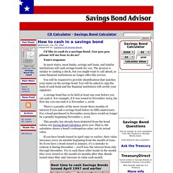 How to cash in a savings bond: US Savings Bonds