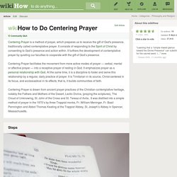 How to Do Centering Prayer: 4 Steps
