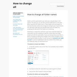 How to change all