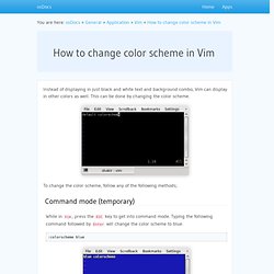 How to change color scheme in Vim