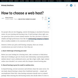 How to choose a web host?