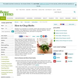 How to Chop Herbs