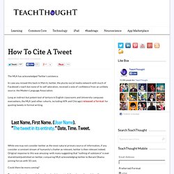How To Cite A Tweet