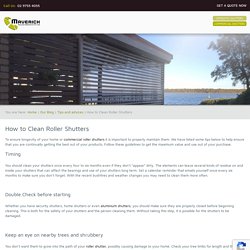 How to Clean Roller Shutters