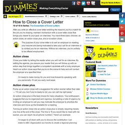 How to Close a Cover Letter