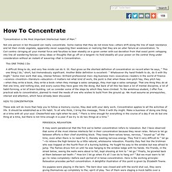 How To Concentrate