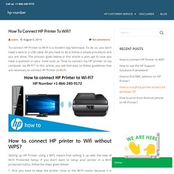 How to connect HP Printer to Wifi?