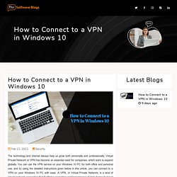 How to Connect VPN in Windows 10