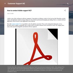 How to contact Adobe support NZ?