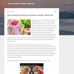 How to Control Temper Tantrums