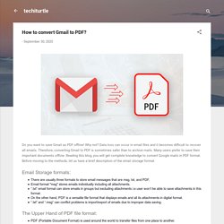 How to convert Gmail to PDF?